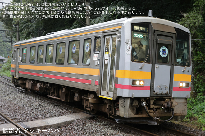 布原駅で撮影された【JR西】臨時「ピオーネ列車」を運行