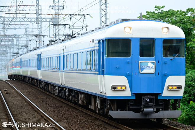 【近鉄】15200系・22600系による8両編成の団体臨時列車を小俣駅で撮影した写真