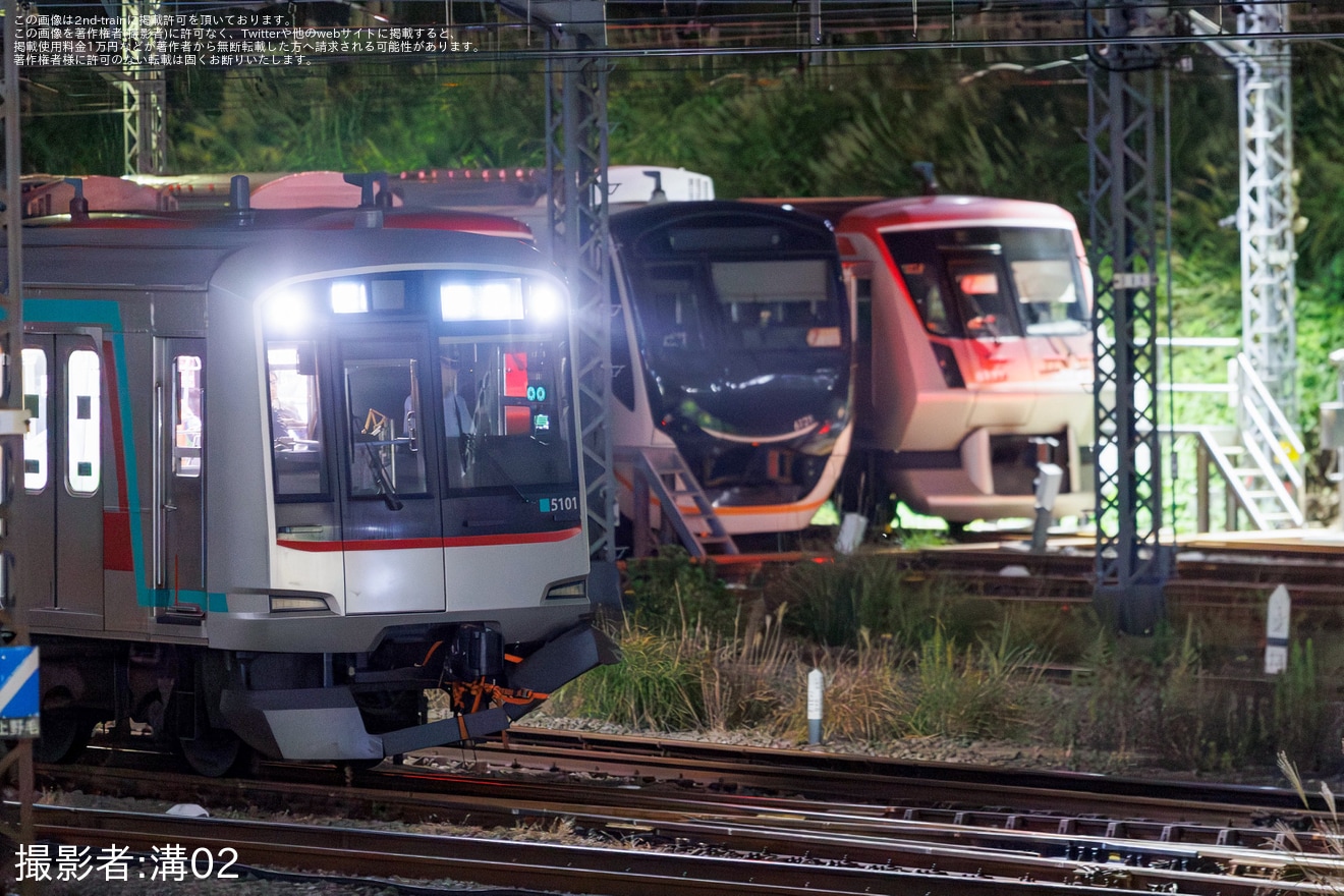 【東急】衝突・脱線事故当該の5000系5101Fが長津田へ回送の拡大写真