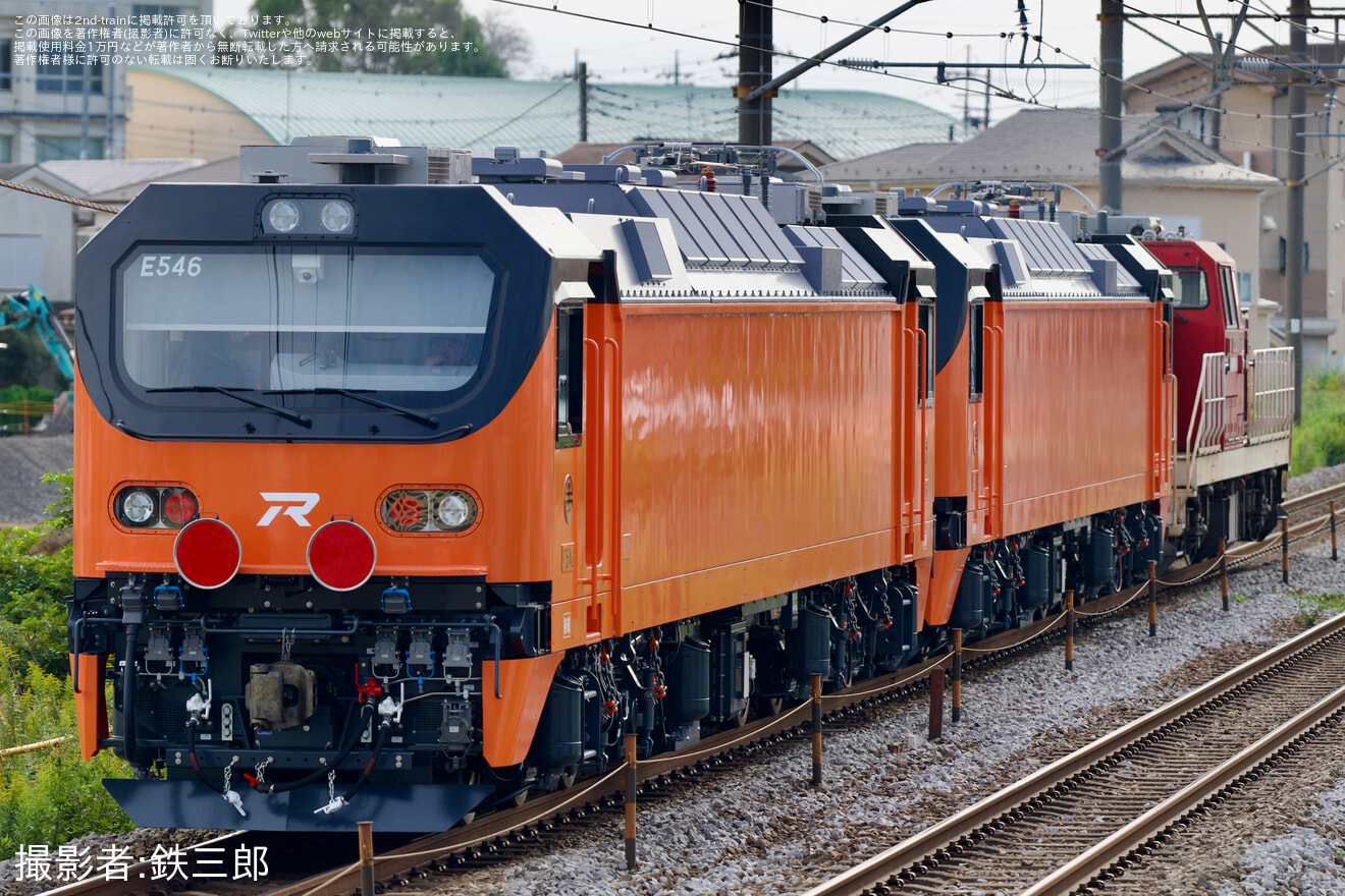 【台鉄】E500型E545+E546東芝府中事業所出場甲種輸送の拡大写真