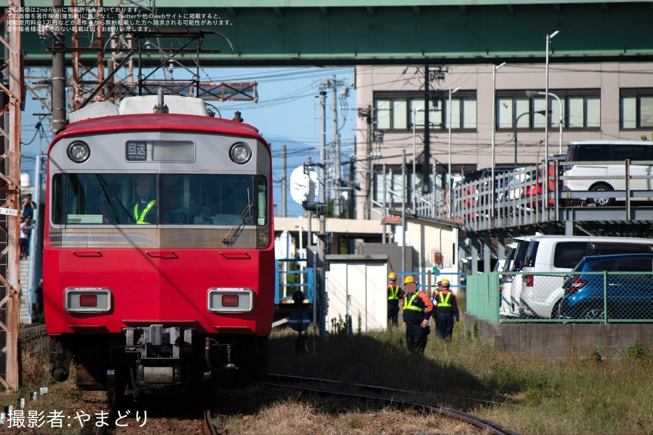 【名鉄】6800系6805F+6807Fが大江から廃車回送と搬出作業の拡大写真