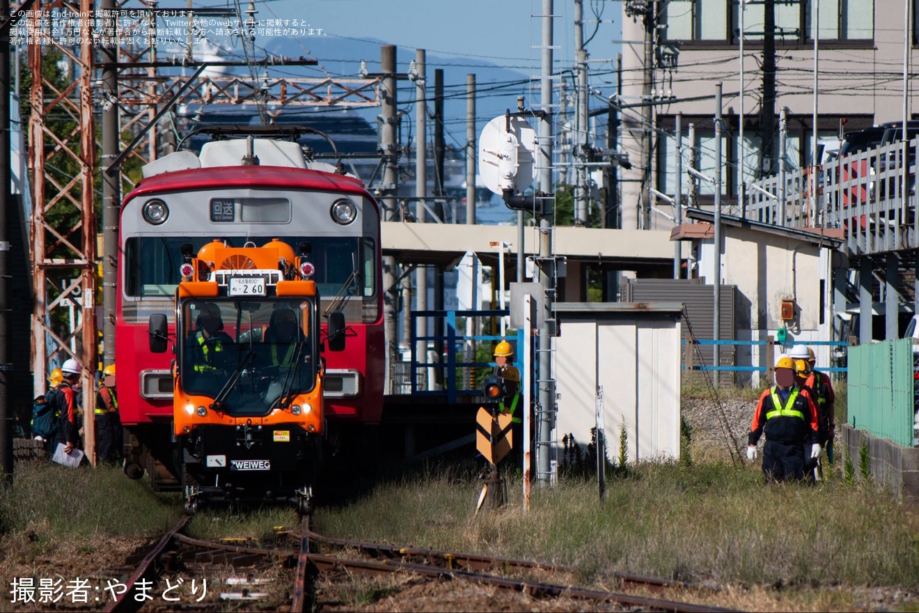 【名鉄】6800系6805F+6807Fが大江から廃車回送と搬出作業の拡大写真