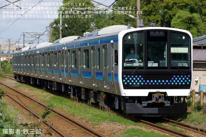 古津～矢代田間で撮影された【JR東】仙石線のE131系800番台センN3編成がJ-TREC新津事業所を出場し試運転