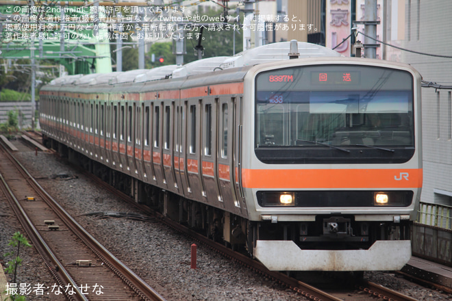 秋葉原駅で撮影された【JR東】E231系ケヨMU33編成 東京総合車両センター出場(202510)
