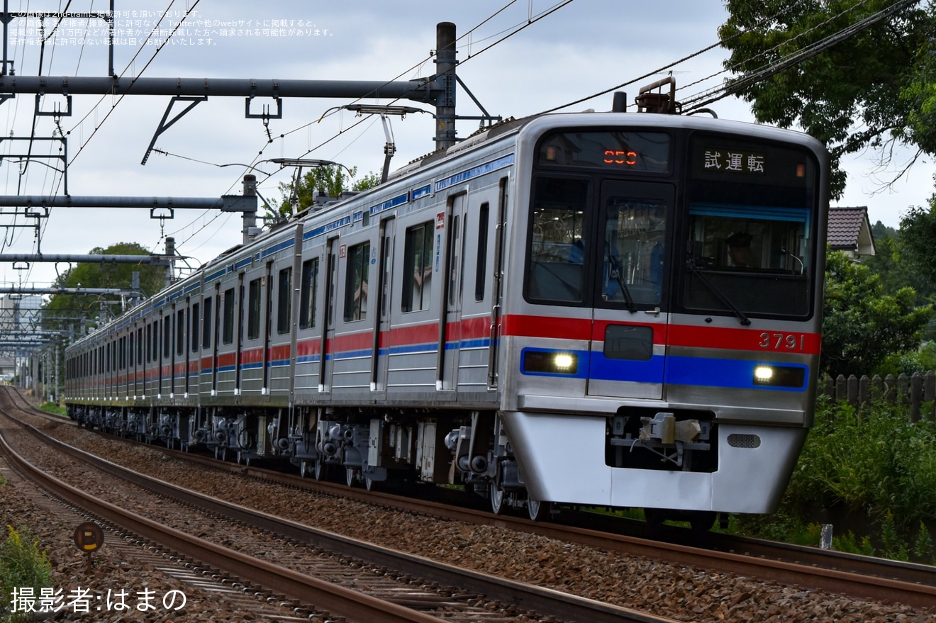 【京成】3700形3798編成宗吾車両基地出場試運転(202510)の拡大写真