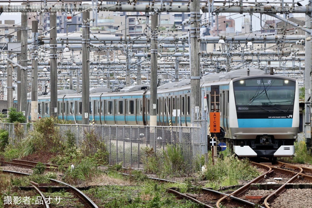【JR東】E233系サイ102編成東京総合車両センター出場回送(202510)の拡大写真