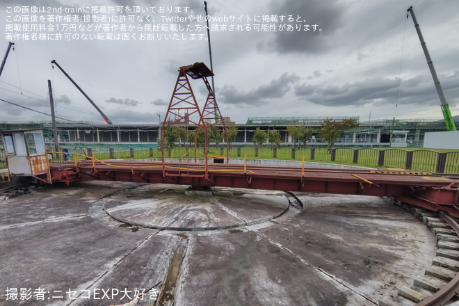 倶知安クトサンパーク公園で撮影された【JR北】旧倶知安機関区転車台クリーン作戦・試運転活動