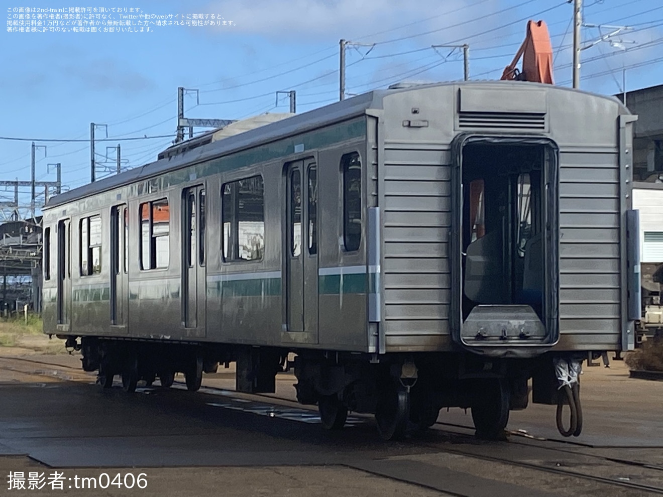 【JR東】E501系K752編成のサハE501-5が解体線への拡大写真