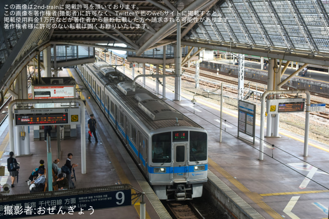 小田原駅で撮影された【小田急】1000形1067F+1069F(1067×4+1069×4)がTASC試運転で小田原へ