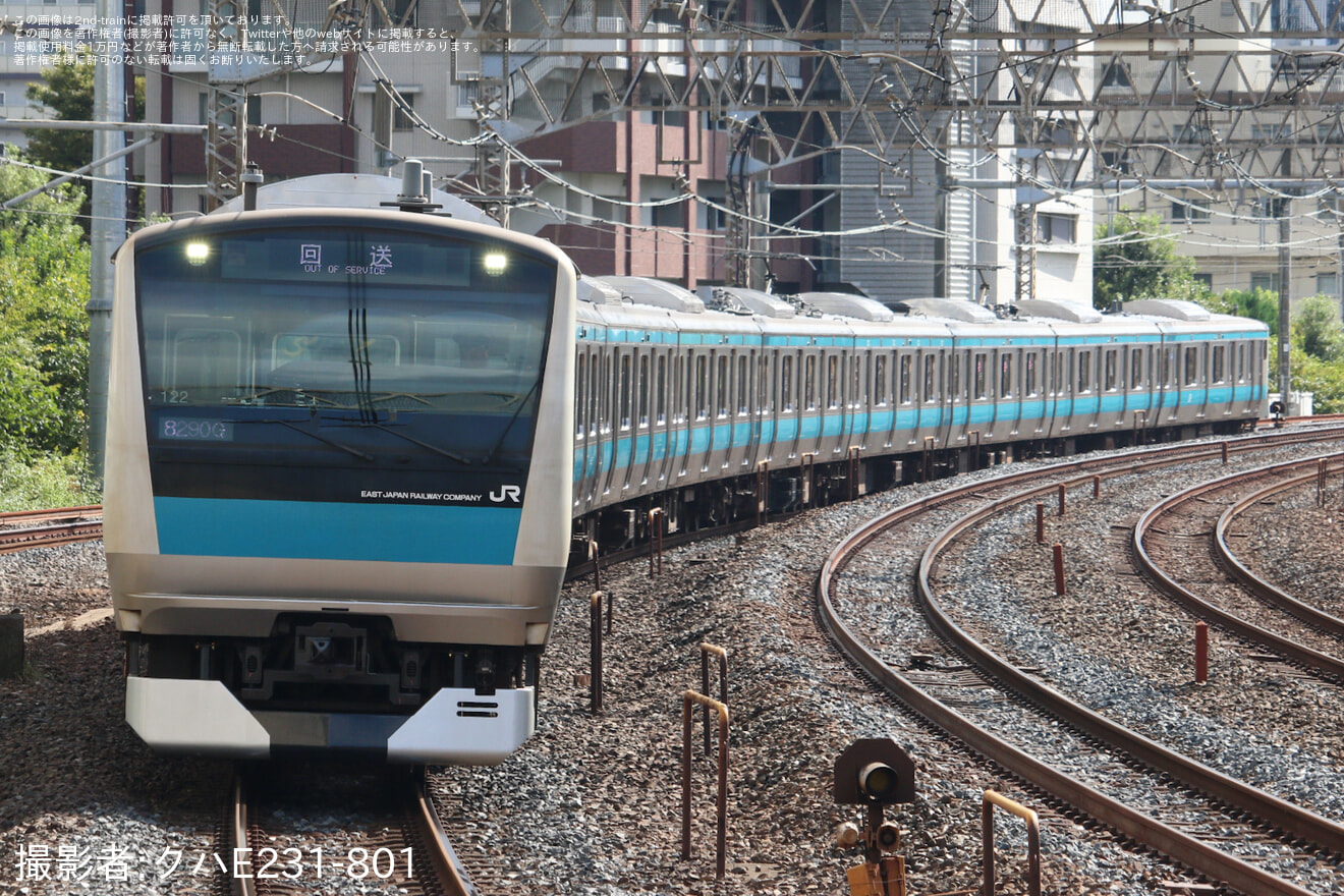 【JR東】E233系サイ122編成 東京総合車両センター出場の拡大写真