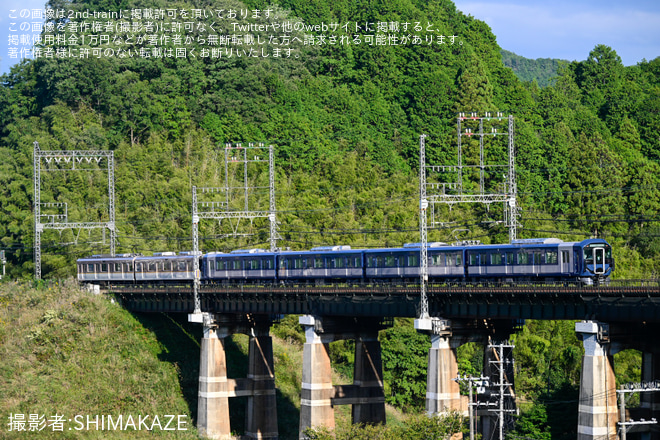 室生口大野～榛原間で撮影された【近鉄】1A系1A01とEW51とをつないで試運転を実施