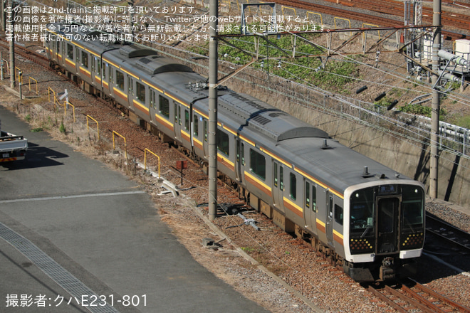 【JR東】E131系ヤマTN9編成 大宮総合車両センターへ入場を大宮～大宮(操)間で撮影した写真