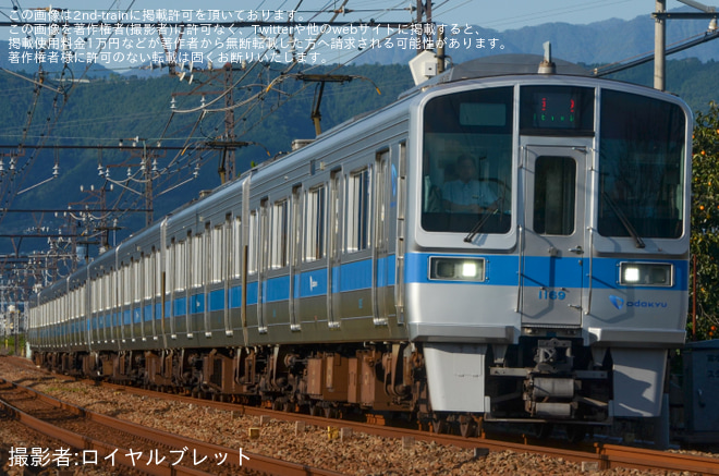 【小田急】1000形1067F+1069F(1067×4+1069×4)がTASC試運転で小田原へを栢山～富水間で撮影した写真
