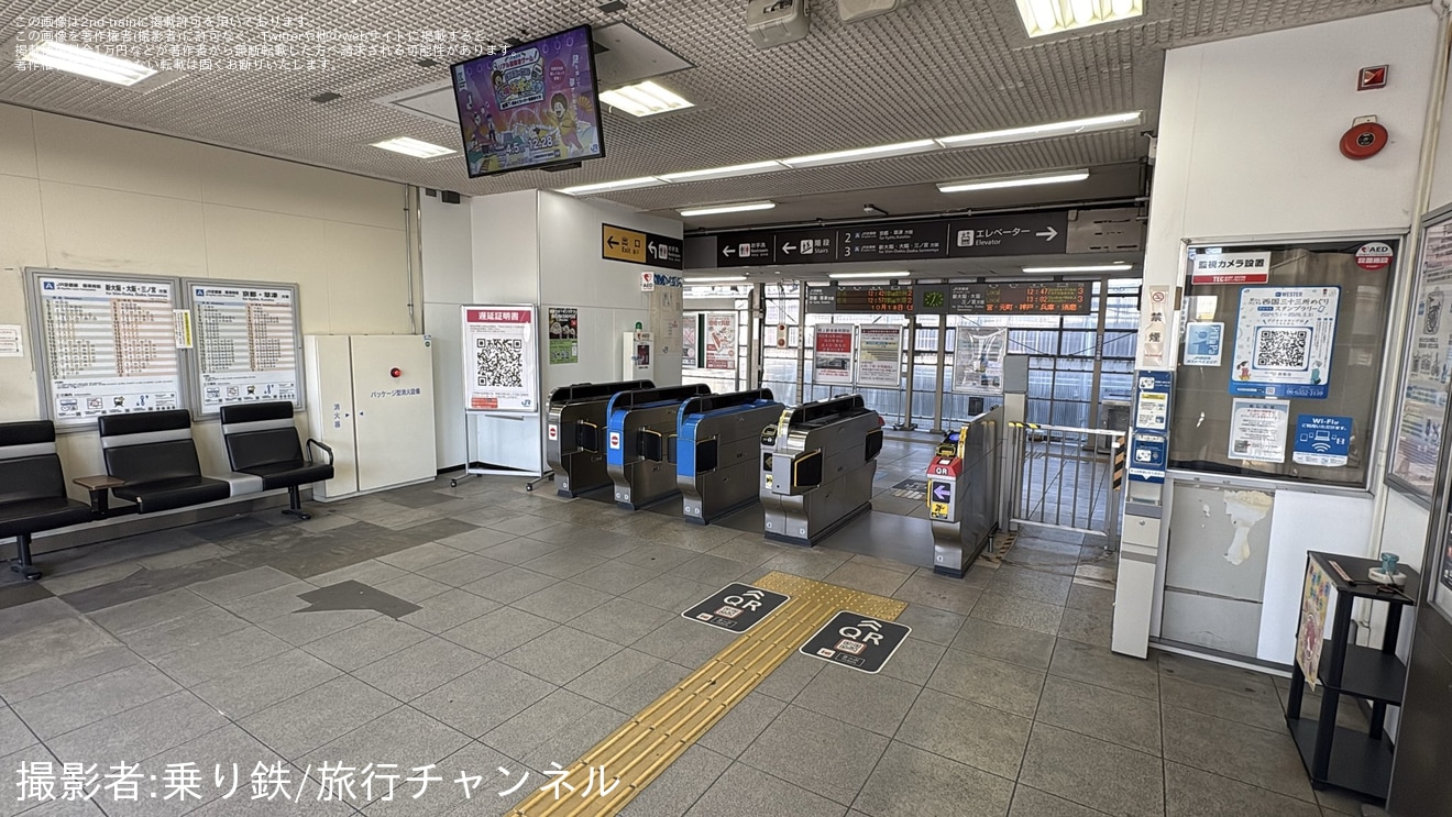 【JR西】向日町駅旧駅舎、橋上化工事により利用停止の拡大写真