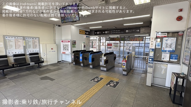 【JR西】向日町駅旧駅舎、橋上化工事により利用停止を不明で撮影した写真
