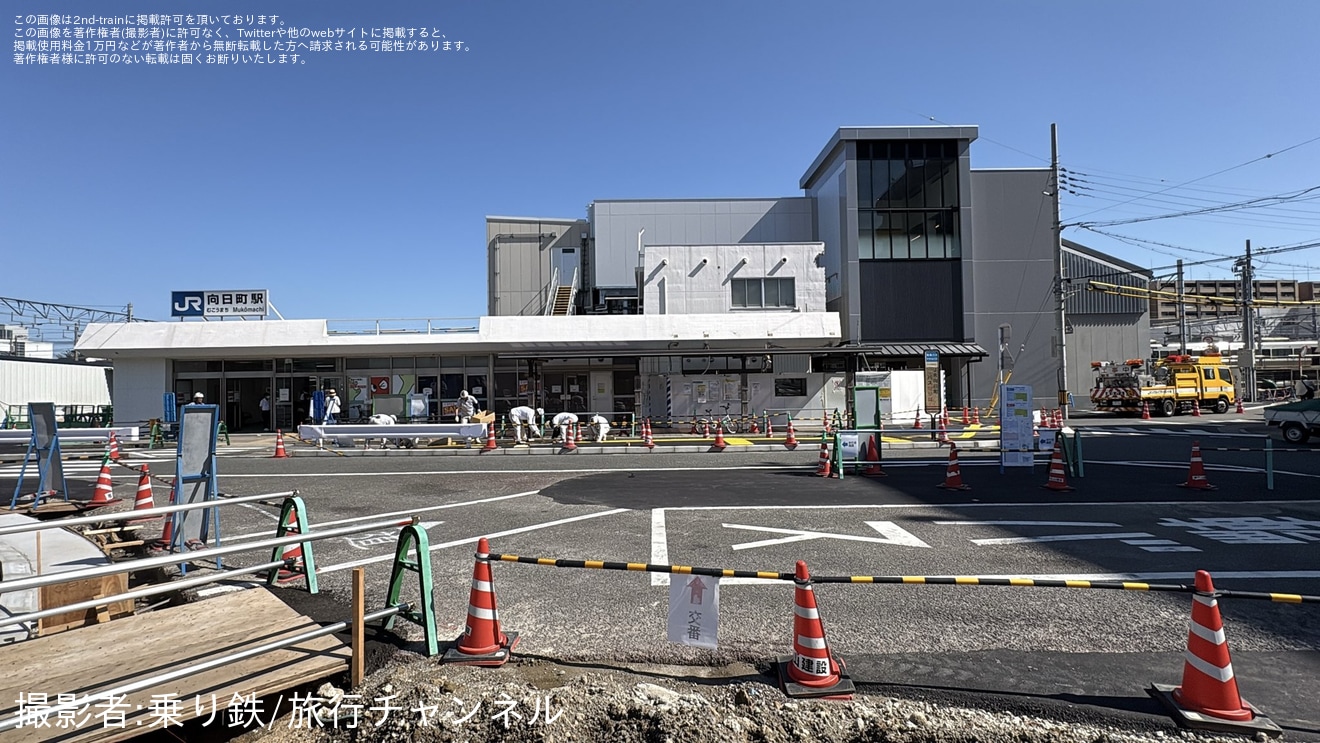 【JR西】向日町駅旧駅舎、橋上化工事により利用停止の拡大写真