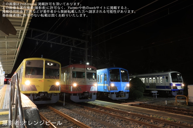 【西武】「101系4色並びの夜間撮影会」開催