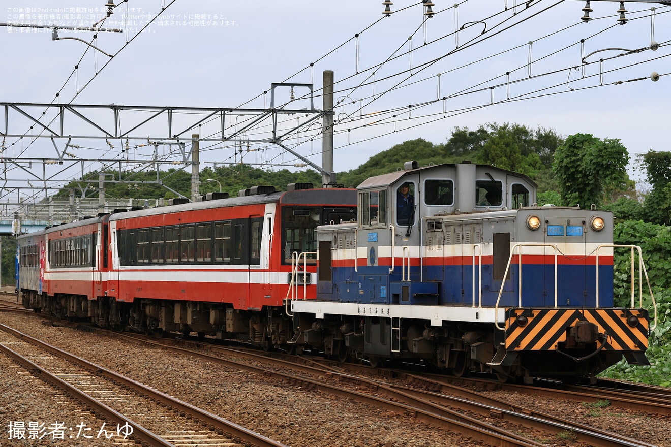 【鹿臨】「DL急行『大洗エメラルド号』で行く神栖・奥野谷浜の旅」の試運転の拡大写真
