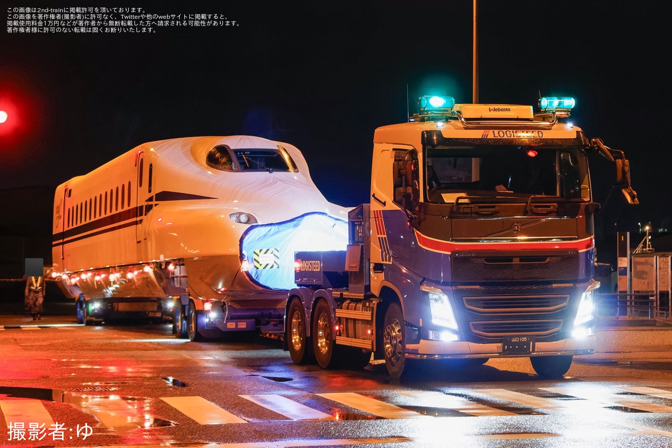 【JR西】N700S H6編成搬入陸送の拡大写真