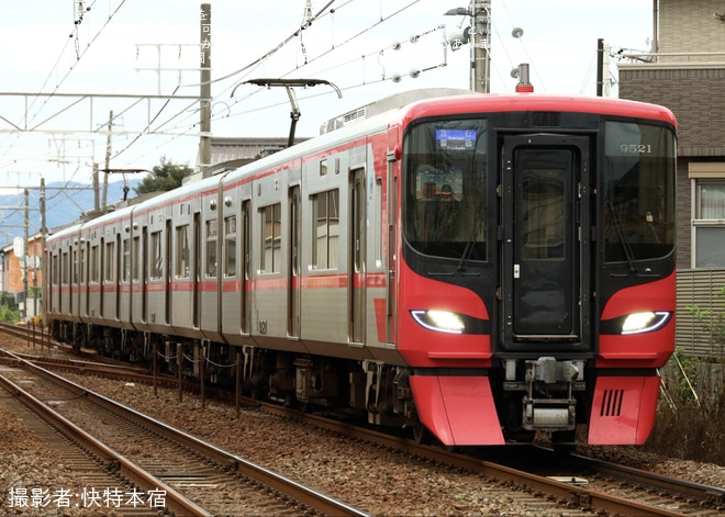 【名鉄】9500系9521Fへ「空の日エアポートフェスタinセントレア」の系統板が取り付け