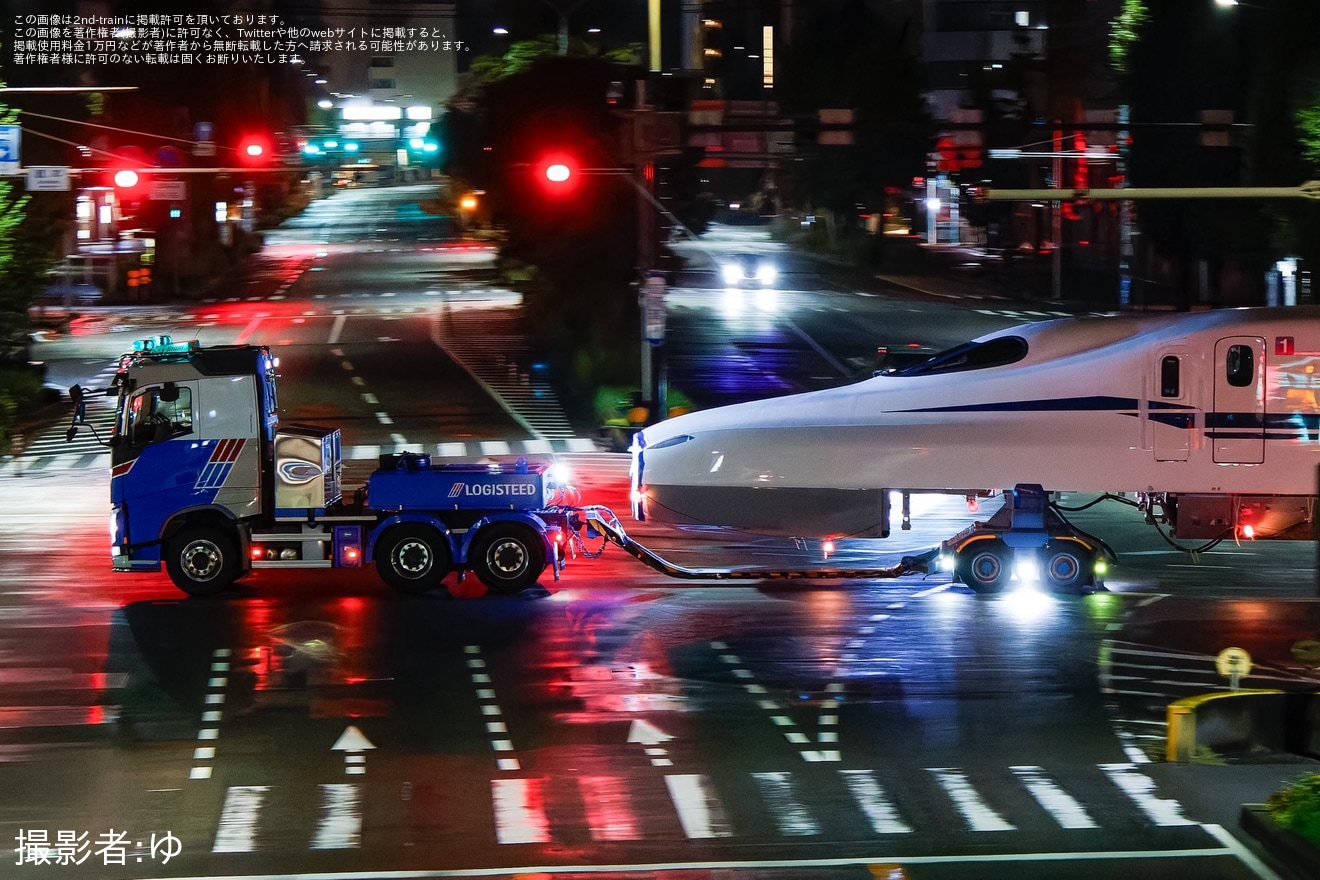 【JR西】N700S H6編成搬入陸送の拡大写真