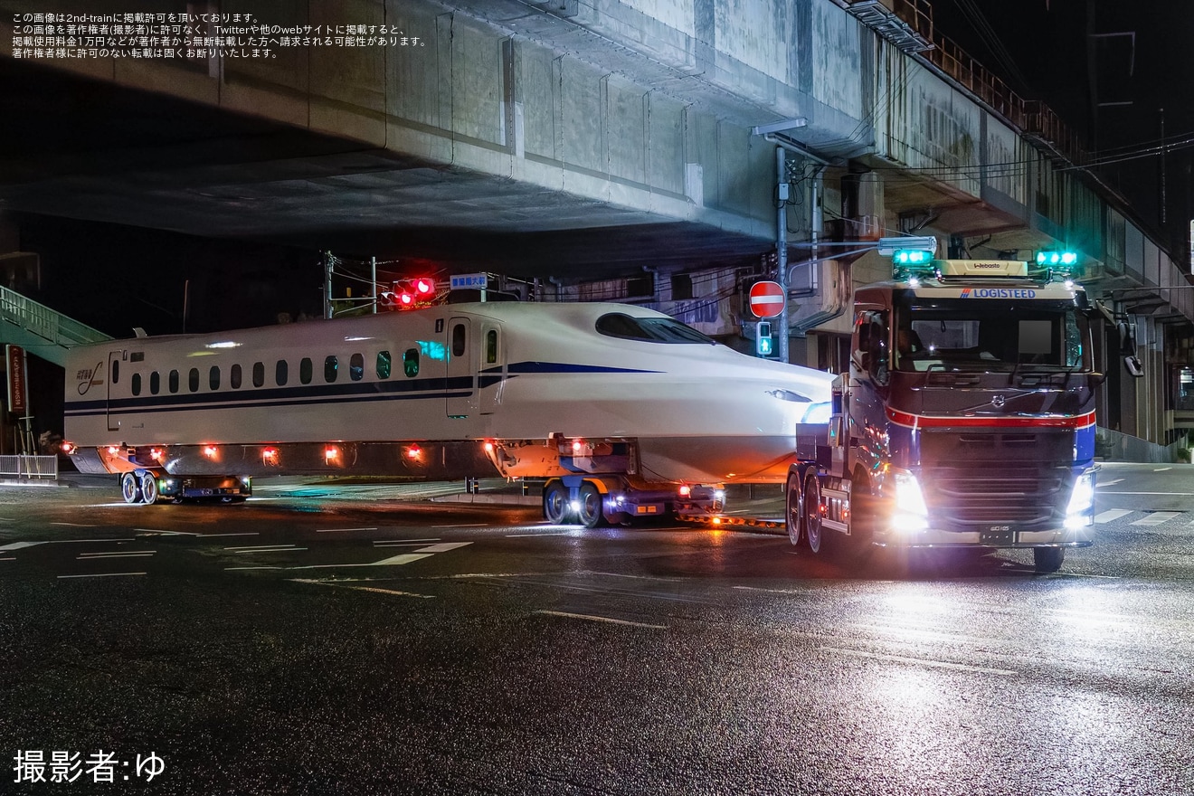 【JR西】N700S H6編成搬入陸送の拡大写真