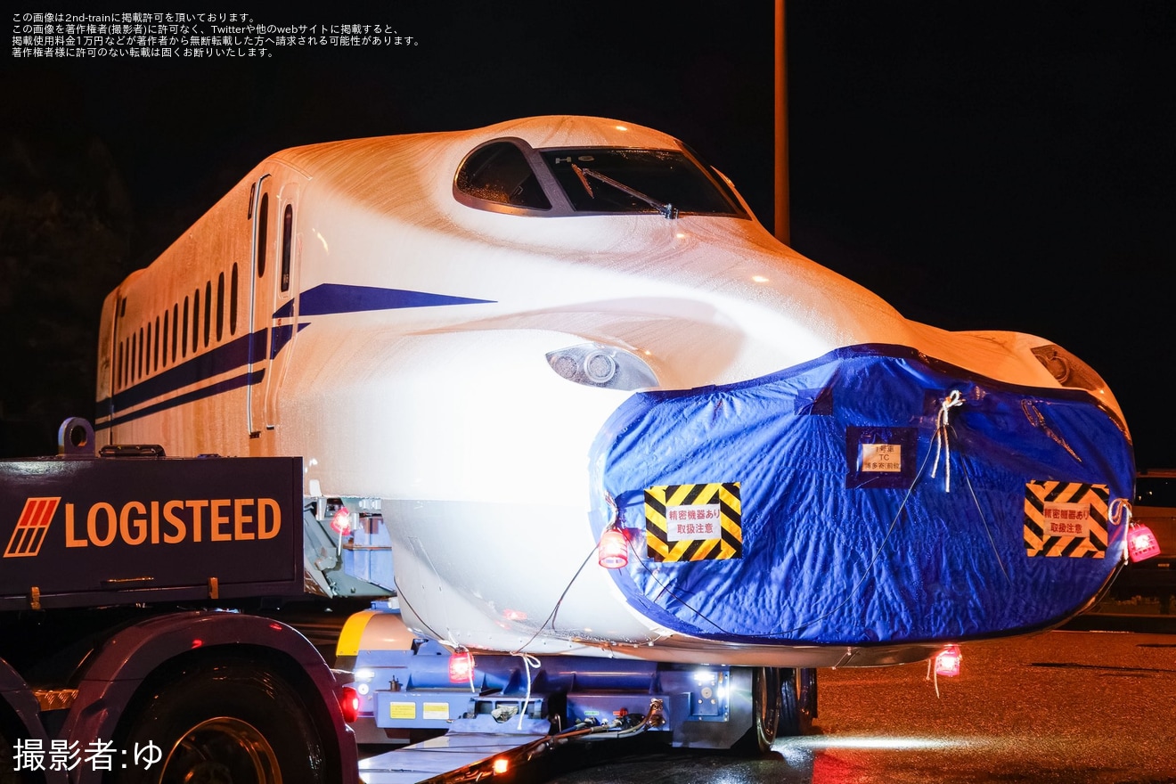 【JR西】N700S H6編成搬入陸送の拡大写真