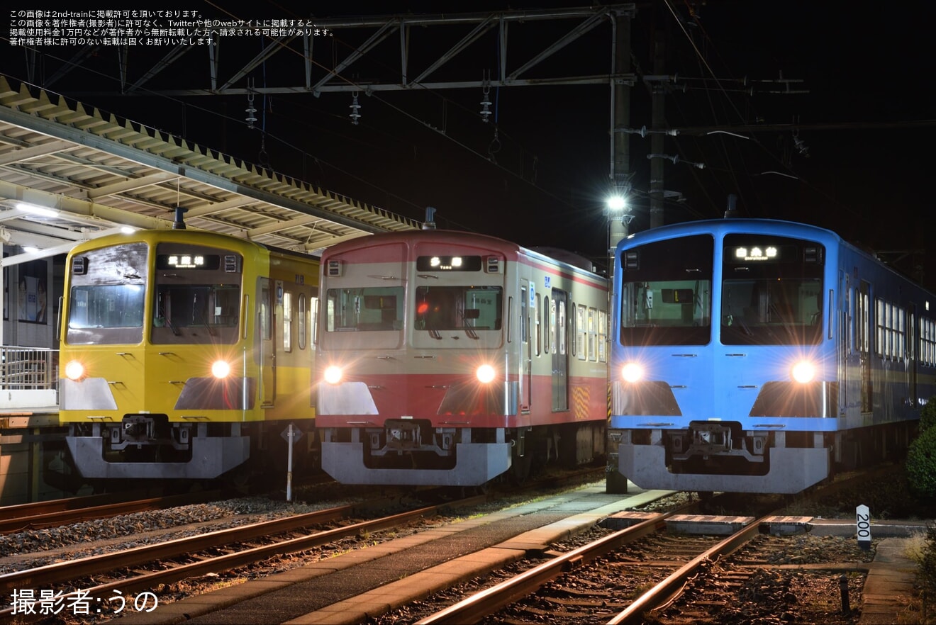 【西武】「101系4色並びの夜間撮影会」開催の拡大写真