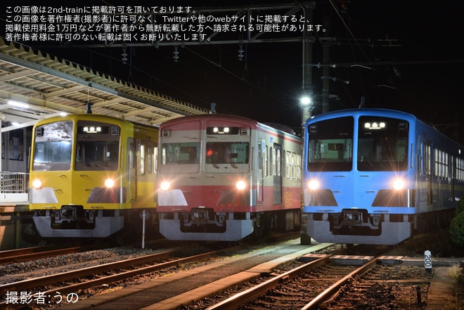 【西武】「101系4色並びの夜間撮影会」開催を不明で撮影した写真