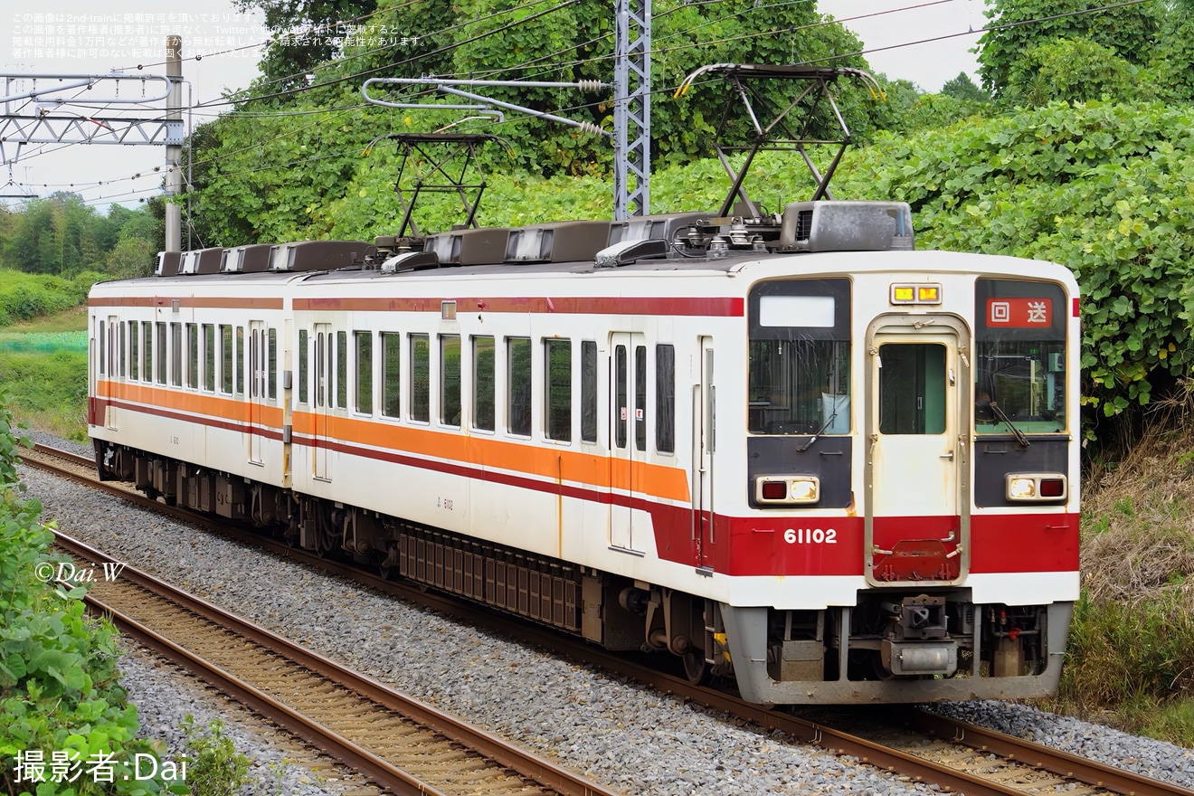 【野岩】6050型61102F 南栗橋工場入場(202510)の拡大写真
