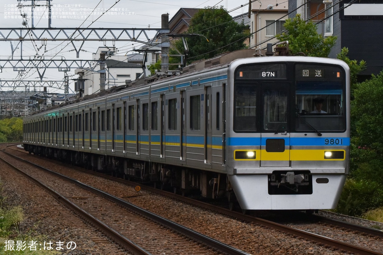 【北総】9800形9808編成宗吾車両基地入場回送(202510)の拡大写真