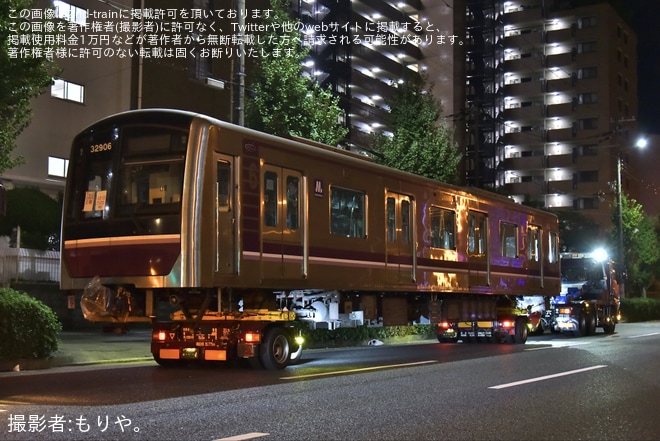【大阪メトロ】30000系32606F緑木検車場まで陸送を不明で撮影した写真