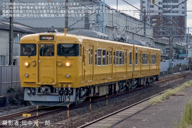 【JR西】115系中オカG-03編成下関総合車両所本所構内試運転