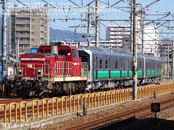 【JR東】HB-E220系(HB-E221/222-8・HB-E221/222-9)川崎車両出場甲種輸送を不明で撮影した写真