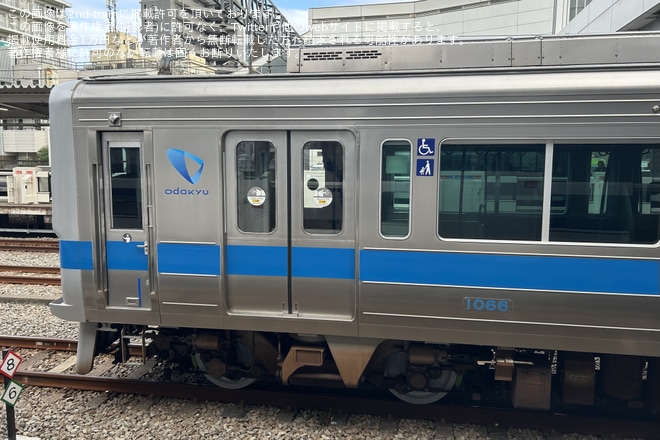 【小田急】1000形1066F 車輪交換後試運転を不明で撮影した写真