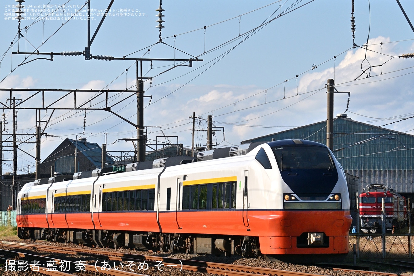 【JR東】E751系A-103編成秋田総合車両センター構内試運転(202510)の拡大写真