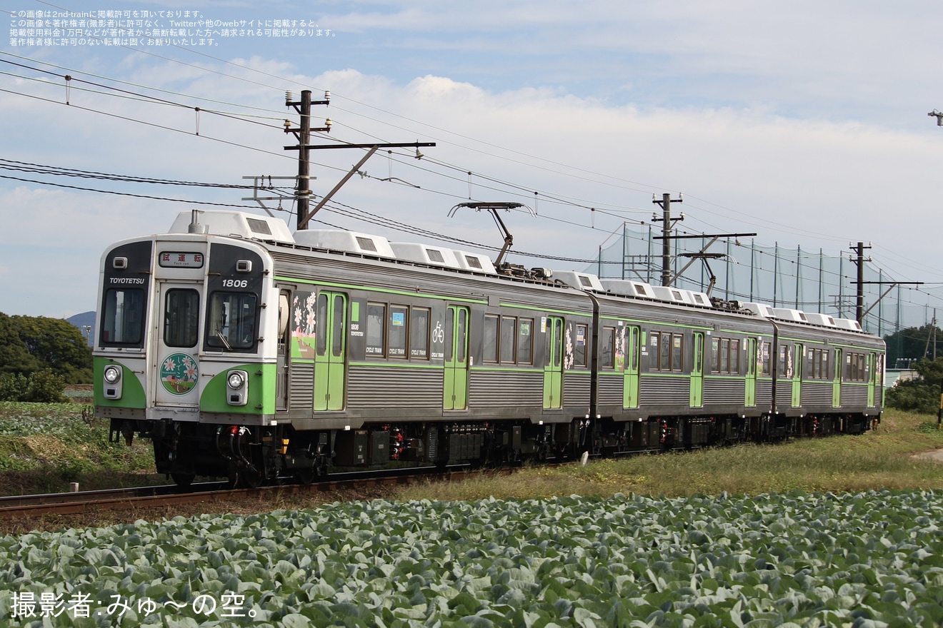 【豊鉄】1800系1806F 試運転(前照灯がLED化)の拡大写真