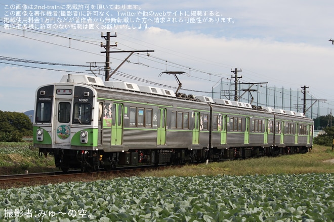 【豊鉄】1800系1806F 試運転(前照灯がLED化)を不明で撮影した写真
