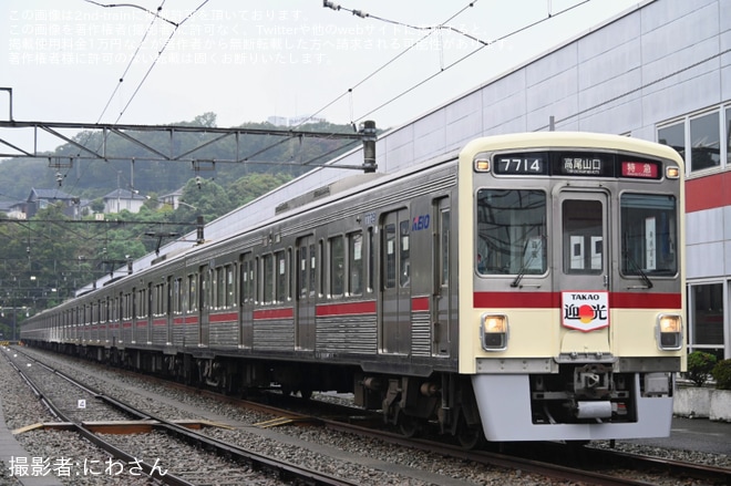 若葉台車両基地で撮影された【京王】若葉台車両基地「7000系復刻塗装車両の撮影会」開催