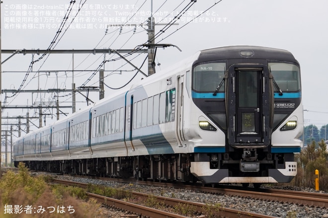 【JR東】E257系NA-10編成使用の団体臨時列車「苗場ドラゴンドラ号」が大船から高崎まで運転