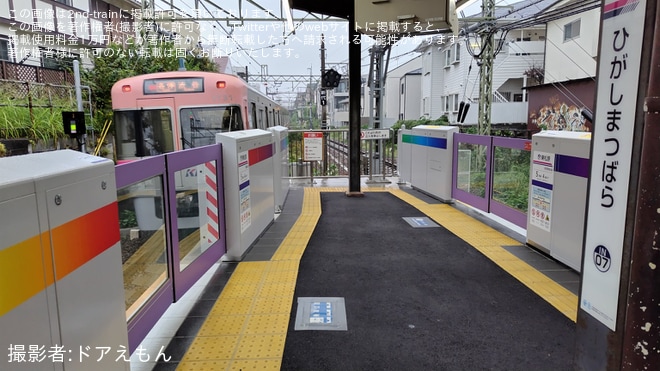 【京王】井の頭線東松原駅のホームドアが稼働開始を東松原駅で撮影した写真