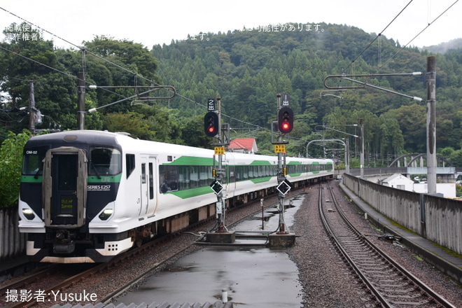 【JR東】臨時特急「鎌倉満喫五日市」を運行(2025年10月)を武蔵五日市駅で撮影した写真