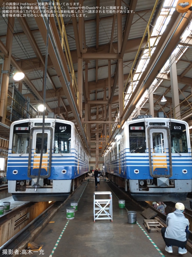 【えちぜん】「鉄道ふくいフェスタ2025」開催「車庫見学ツアー」実施を不明で撮影した写真