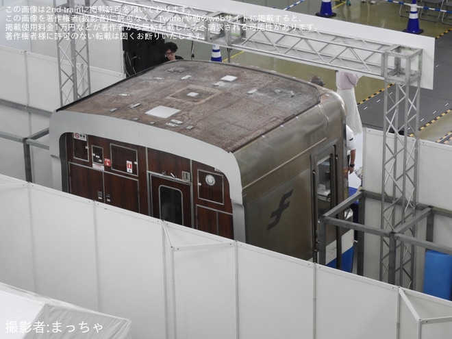 【福市交】1000N系01編成のカットボディが橋本車両基地で展示を橋本車両基地で撮影した写真