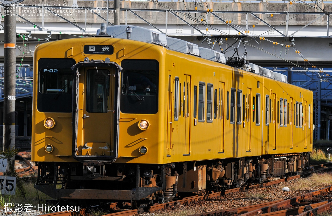 【JR西】105系 F-02編成下関総合車両所本所入場回送の拡大写真