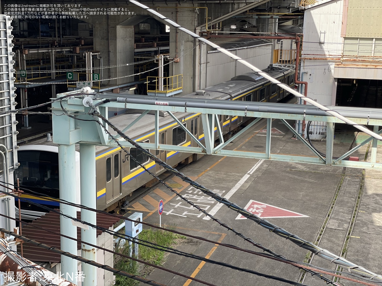 【JR東】209系C606編成の修繕がかなり進んでいることが確認の拡大写真