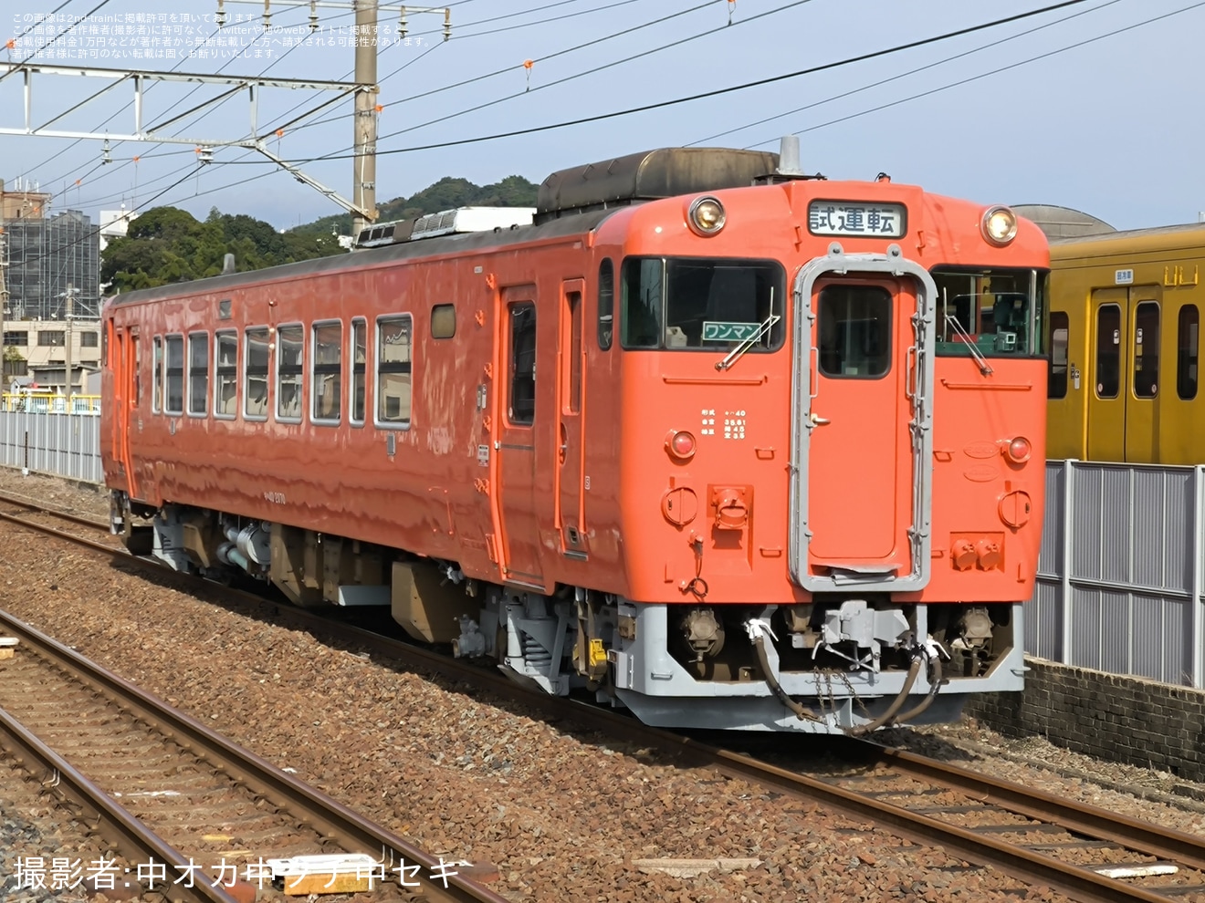 【JR西】キハ40-2070下関総合車両所本所構内試運転の拡大写真