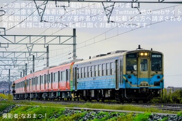 【伊予鉄】新型車両7000系甲種輸送後にキハ54で輸送