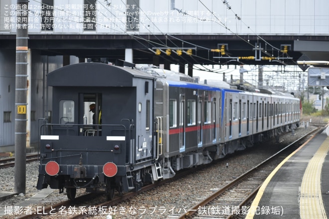 【京成】3200形6両出場甲種輸送を不明で撮影した写真