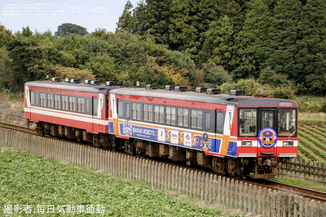 【鹿臨】「大洗鹿島線で行くロボッツ観戦ツアー」に伴う団体臨時列車6000形2両(6006+6016)を使用して運転の拡大写真